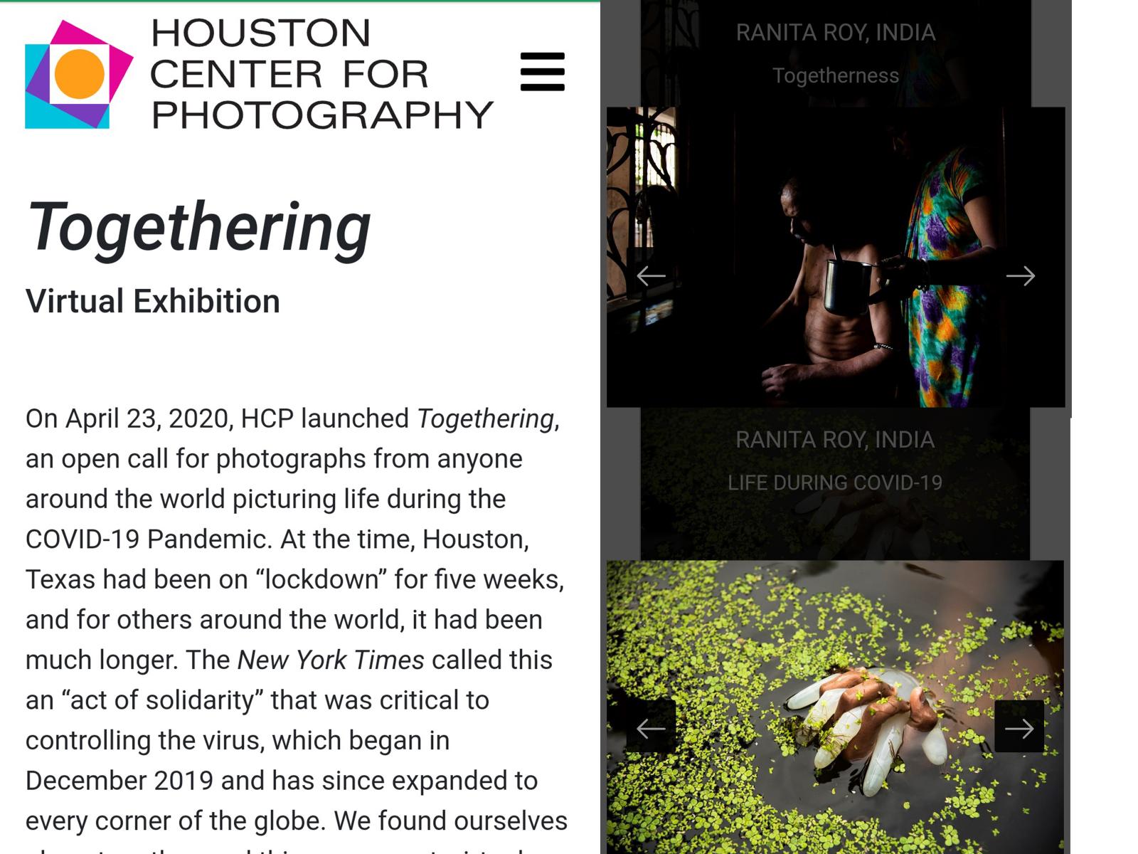 Chosen for Togethering Virtual Exhibition by Houston Center for Photography