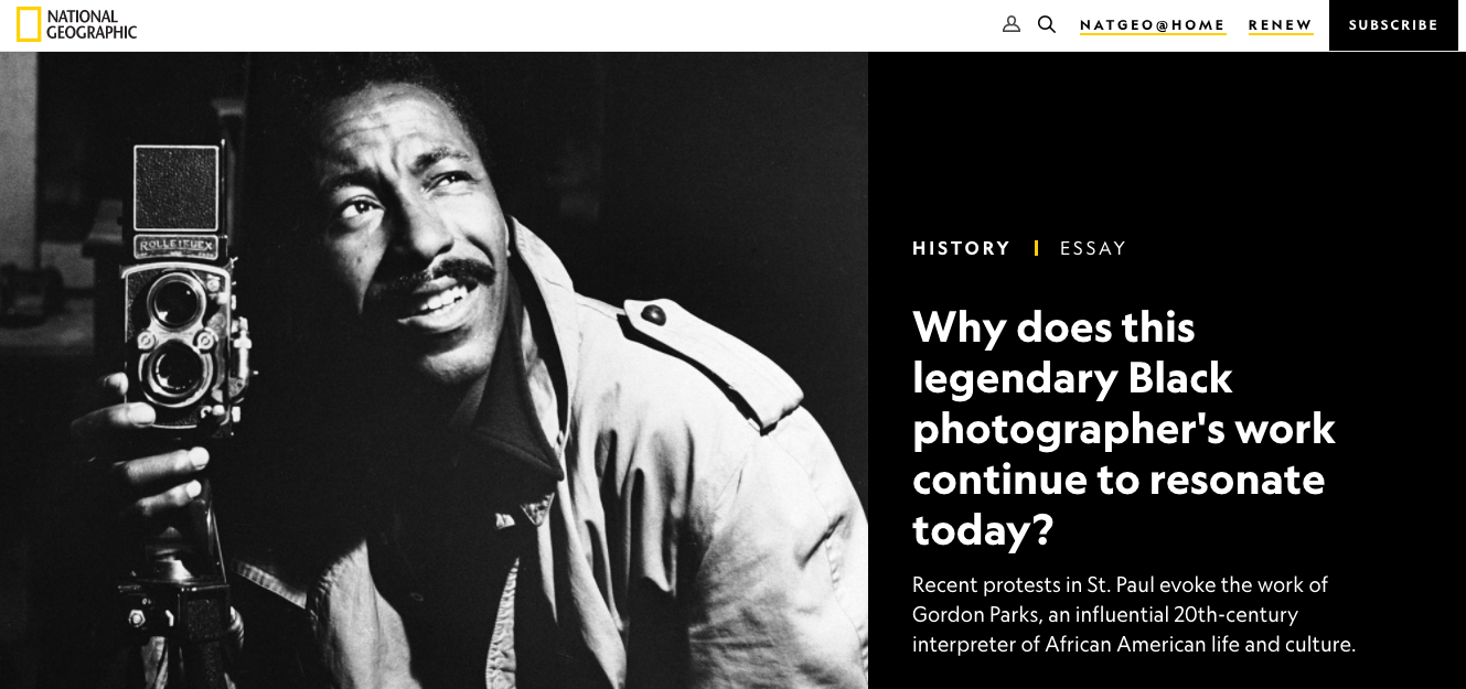 Thumbnail of on National Geographic: HISTORYESSAY Why does this legendary Black photographer's work continue to resonate today?