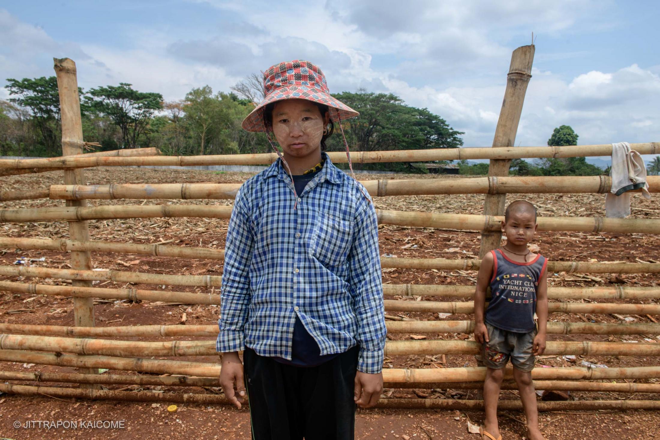 Ma Myit 25 years old Burmese migrant worker who&rsquo;s working as a farmer usually is hired by a company employer. She has no work and money-earning to support her family due to the Coronavirus outbreak - Phop Phra, Tak, Thailand, in May 2020.