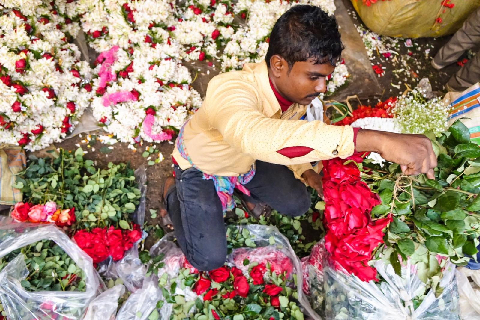 Flower Market in Kolkata