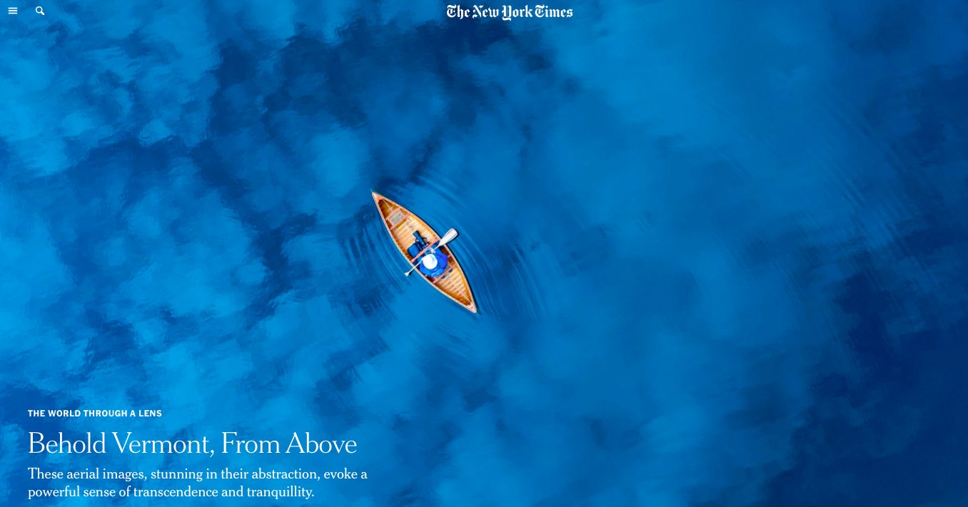 Recommend: on NYT: Behold Vermont, from above