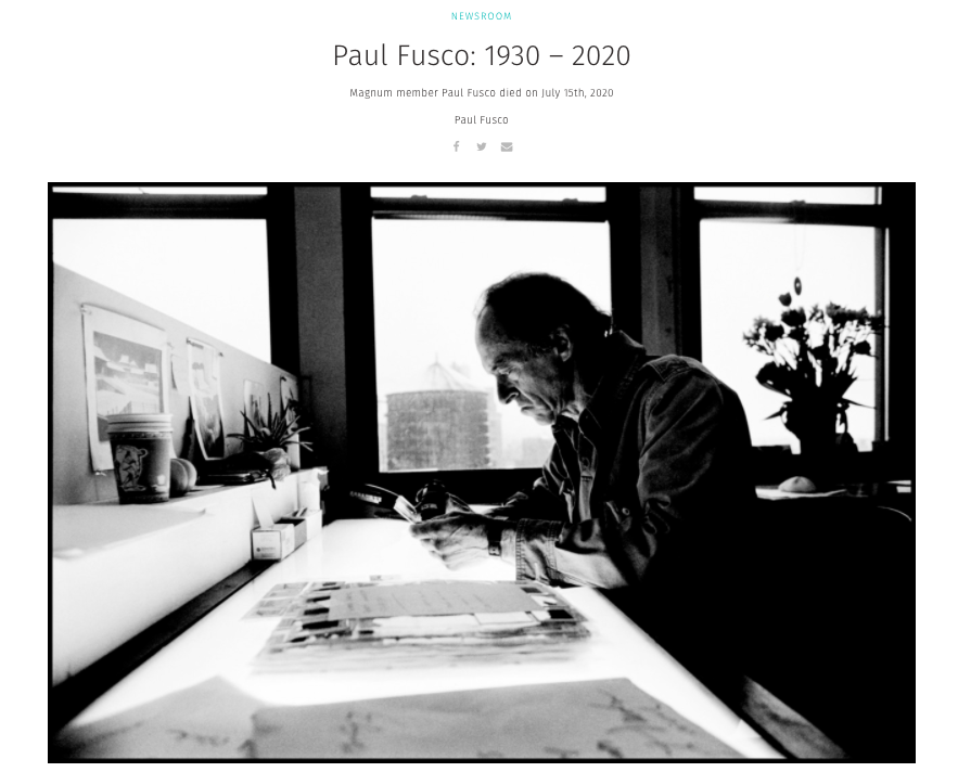 Thumbnail of Rest in Peace, Paul Fusco