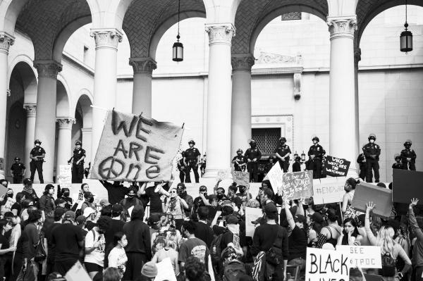 Image from Black Lives Matter 2020 Protests - Community-organized protest on the steps of LA City Hall...