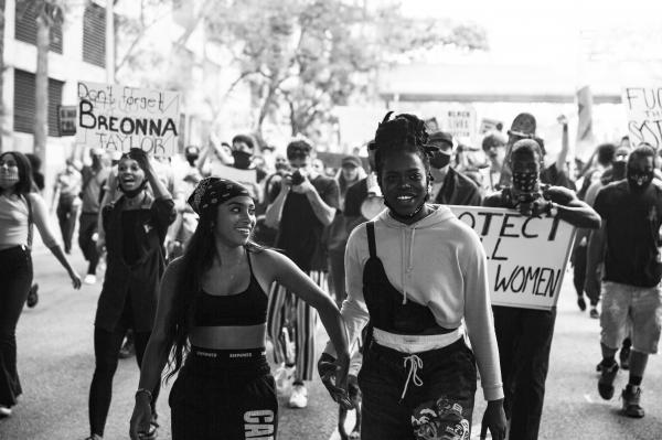 Image from Black Lives Matter 2020 Protests - "We demand justice. We demand change." Movement...