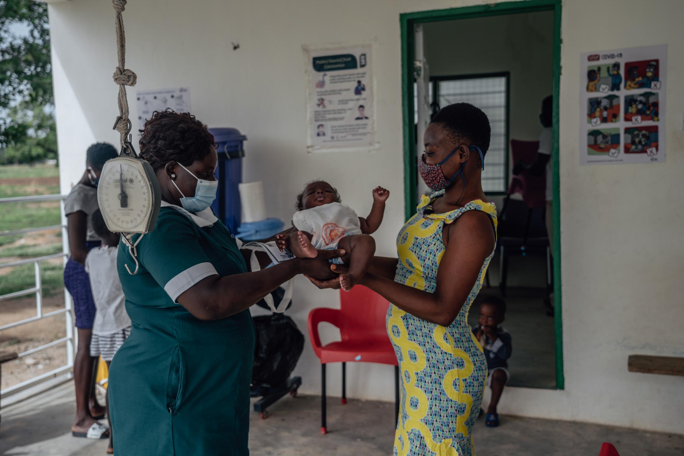 Covid-19 Response in Northern Ghana - Rita Abondobire (34) health staff at Awaradone CHPS...