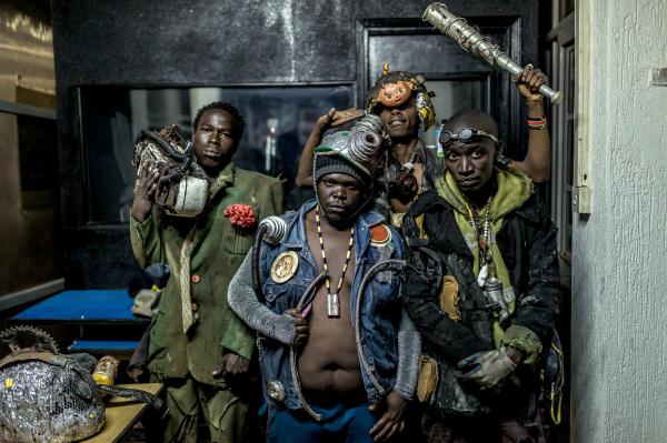 Brian Otieno | Kibera Stories - Artists from Kibera, in their post-apocalyptic costumes...