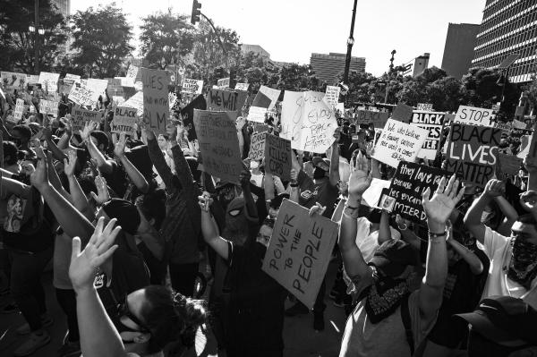Image from Black Lives Matter 2020 Protests - Hundreds of protestors marching the streets of Los...