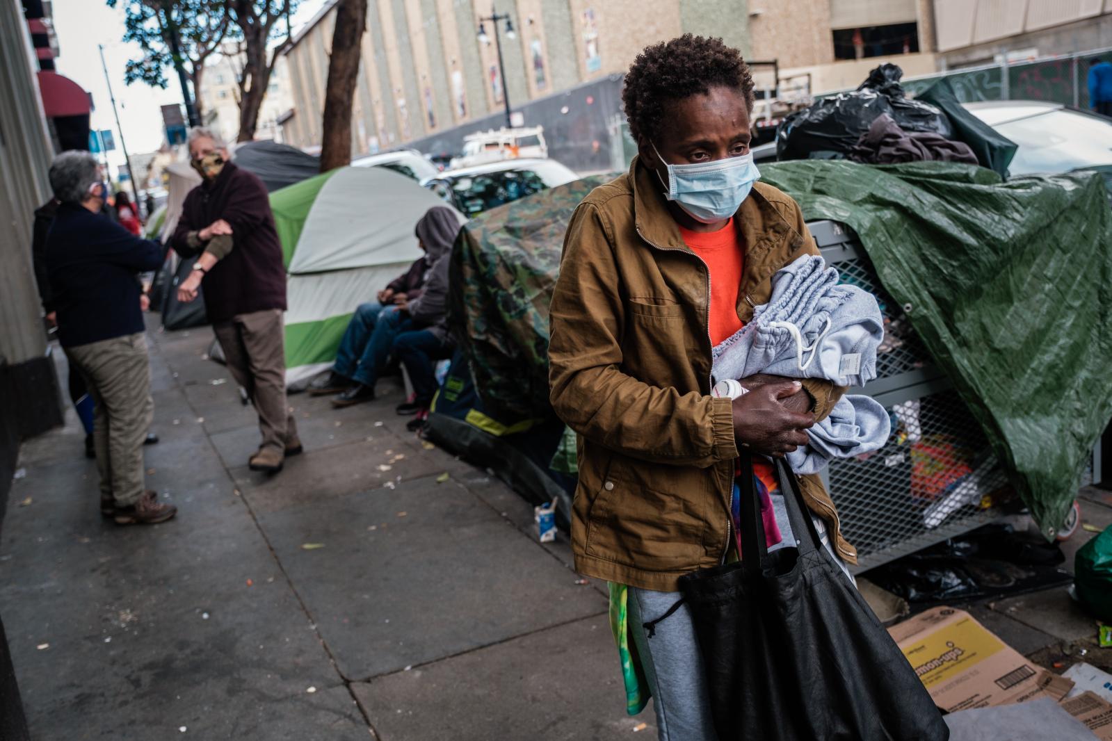 Image from San Francisco's Housing Crisis - A woman only identified as “Felicia” who...