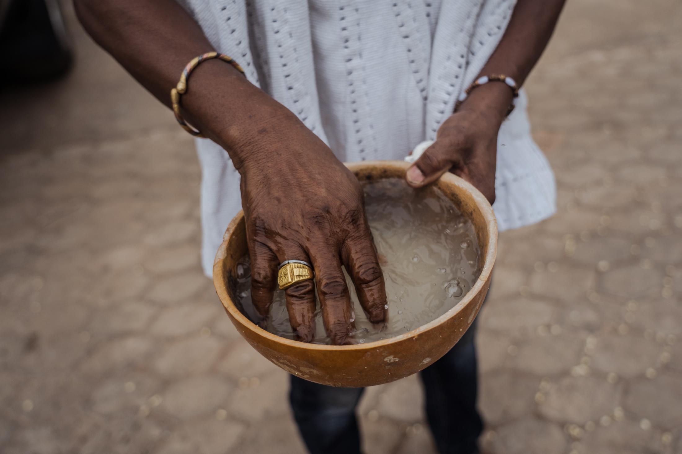 Spirituality and Herbal Medicine in Ghana During Covid-19 Pandemic -   Dzatsi is corn flour mixed with water. It is used as a...