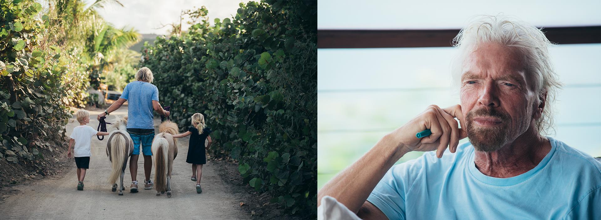 PORTRAITS - Richard Branson and his grandchildren, Necker Island 2019