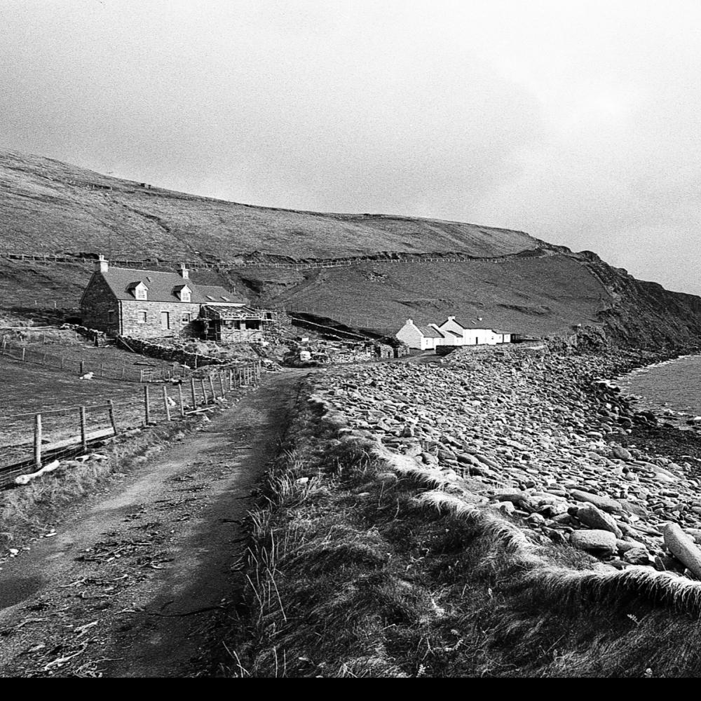 A croft in the island of Unst i...p;Shetland islands archipelago.