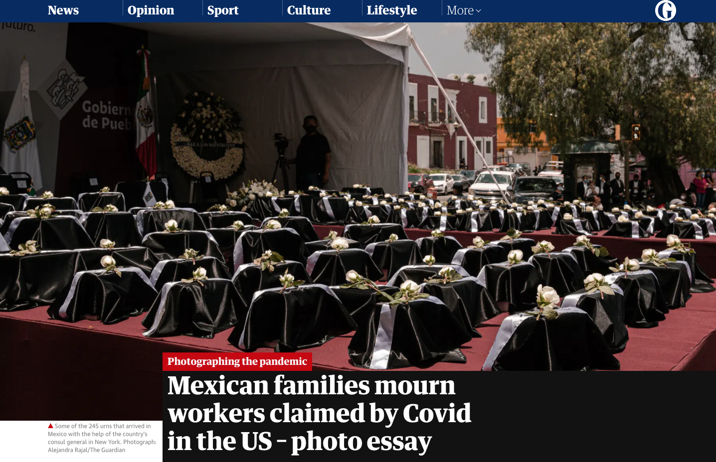 Thumbnail of Mexican families mourn workers claimed by Covid in the US