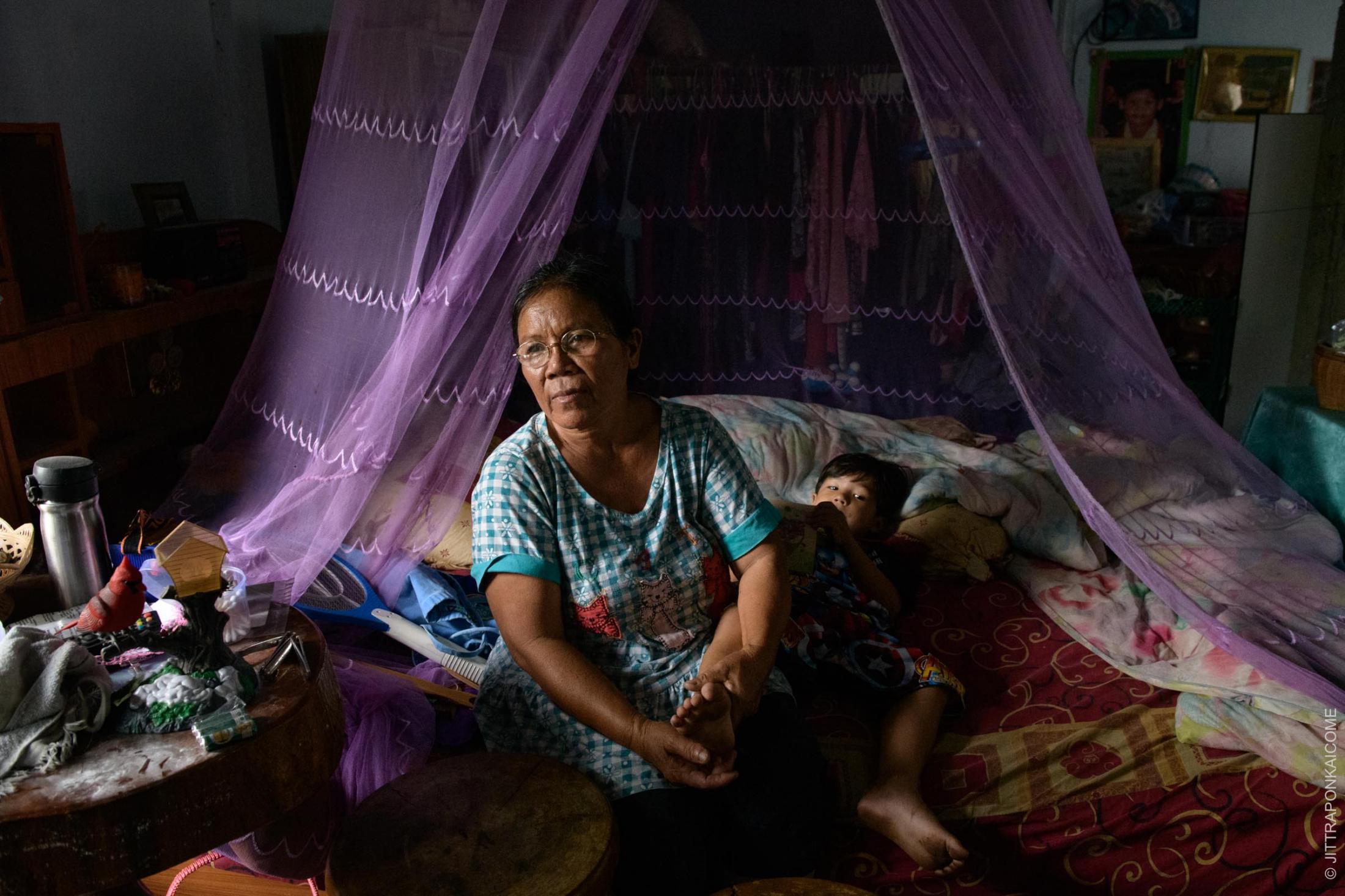 Mekong in Peril - Saman Ruankham, 58 years old, is the only fisherwoman in...