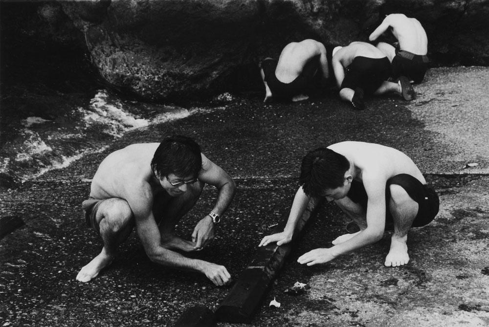 Hachijo:  Isle of Exile - Tourists from Tokyo hunt seashell and crab for fishing...