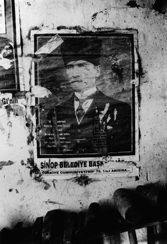 A portrait of Mustafa Kemal Ata...lacksmith&#39;s shop, Sinop