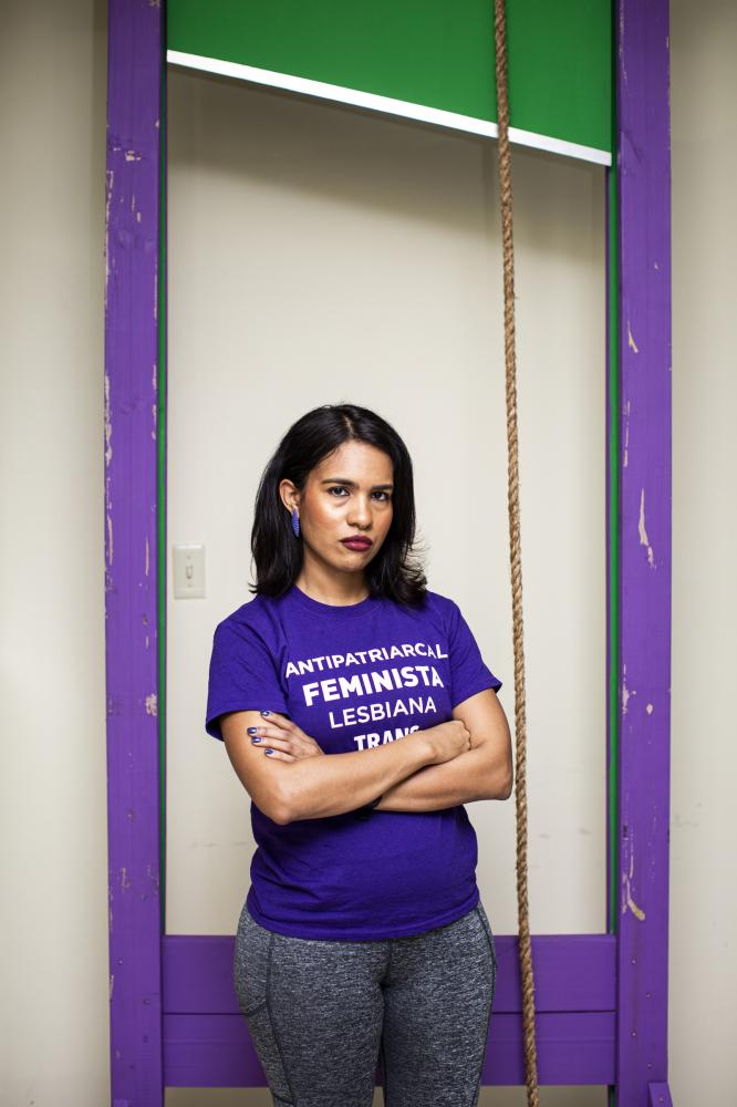 Lawyer Zo&aacute;n D&aacute;vila is a member of the Colectiva Feminista en Construcci&oacute;n, a feminist political project that focuses in countering patriarchy, racism and capitalism in Puerto Rico. 2020.  [GEN by Medium]