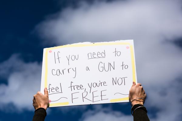 Image from Protests -  Scenes from the March for Our Lives rally on Saturday,...