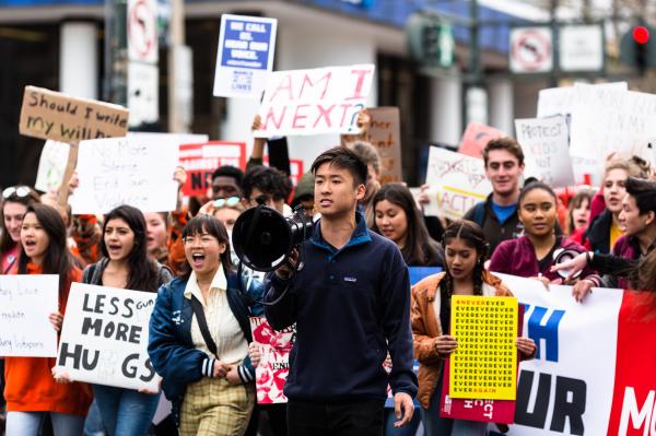  Scenes from the March for Our Lives rally on Saturday, March 24, 2018, in San Francisco, CA. Thousands of demonstrators march to demand action on gun control and to honor the 17 students and faculty members killed February 14 at Marjory Stoneman Douglas High School in Parkland, Florida. 