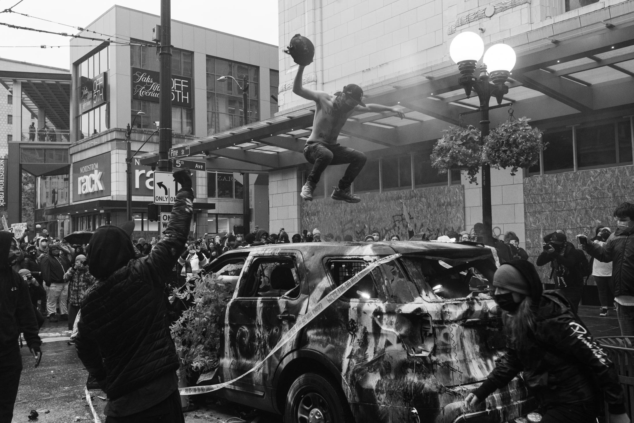 George Floyd Protests in Seattle, Washington - The second day of protests in Seattle, Washington turned...