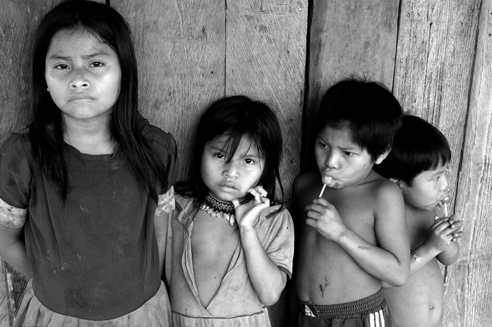 Embera children from the community of Altos de Consuelo.