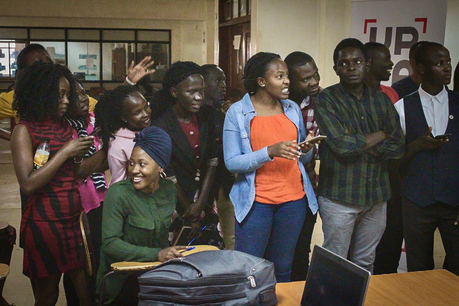 Students from the Journalism an...hop. Photo by George Mutambuka.