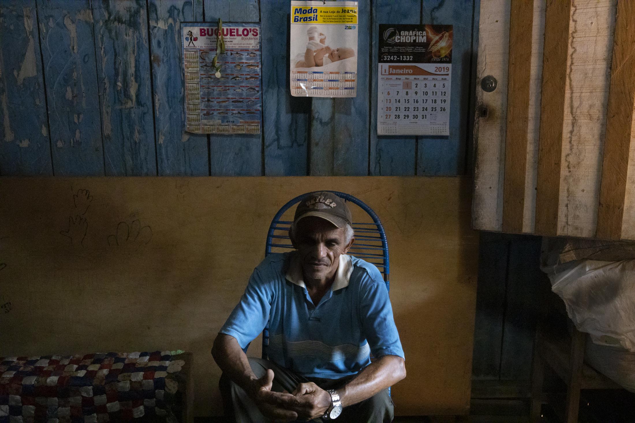 Altamira - Mr Pirulito at his home in the town of Ressaca, on the...