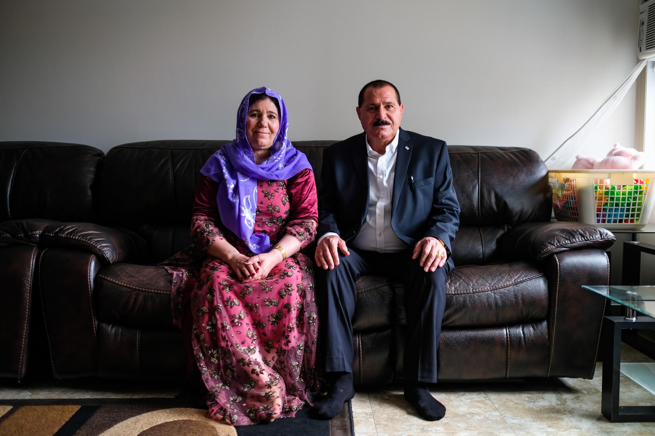 Daniel Crump / Freelance. Jamal Naso and Dimah Hasan, Yazidi, engagement. August 22, 2020.