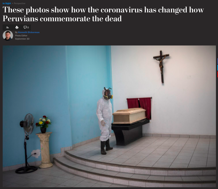 These photos show how the coronavirus has changed how Peruvians commemorate the dead