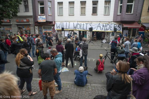 The Gentrification of Berlin.  - BERLIN; GERMANY: Wrangelstraße protest against the...