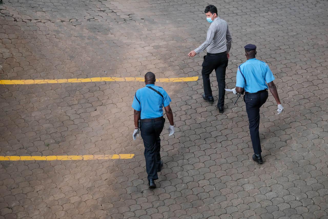 Kabir Dhanji | COVID-19 Quarantine Nairobi - Armed police are used by an employee of a Government...