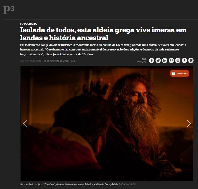 Thumbnail of "The cave" published in P3 Publico (Portugal)