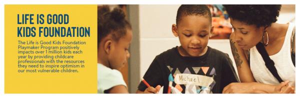 Image from Tearsheets and press - Life Is Good Kids Foundation / Playmaker Program...