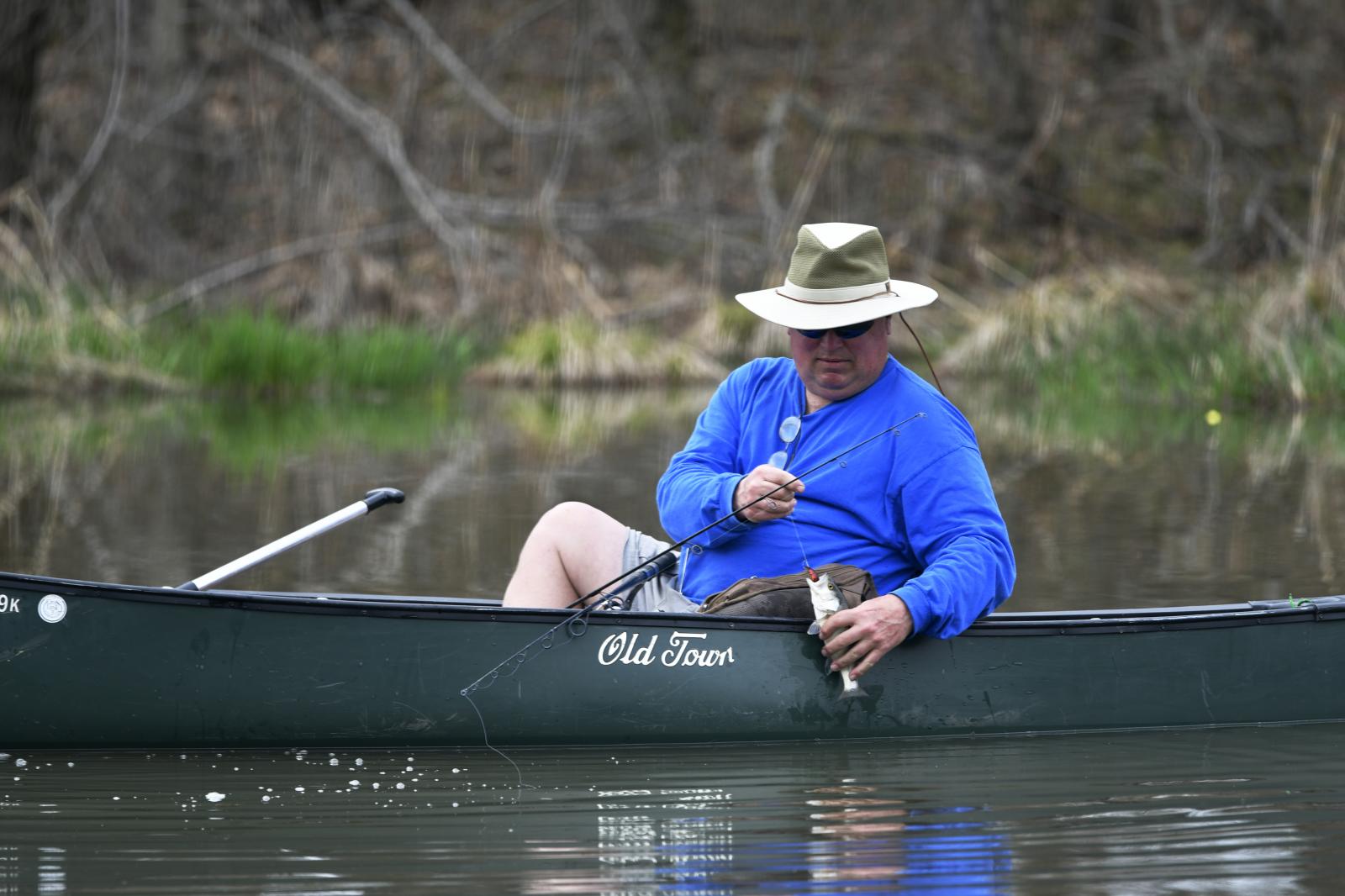 Nick fishes on March 27, 2020, at the Number 153 Reservoir in Boone County, Missouri. According to Nick, fishing was one of the easier activity to do during the COVID-19 pandemic since his boat allowed him to practice social distancing.