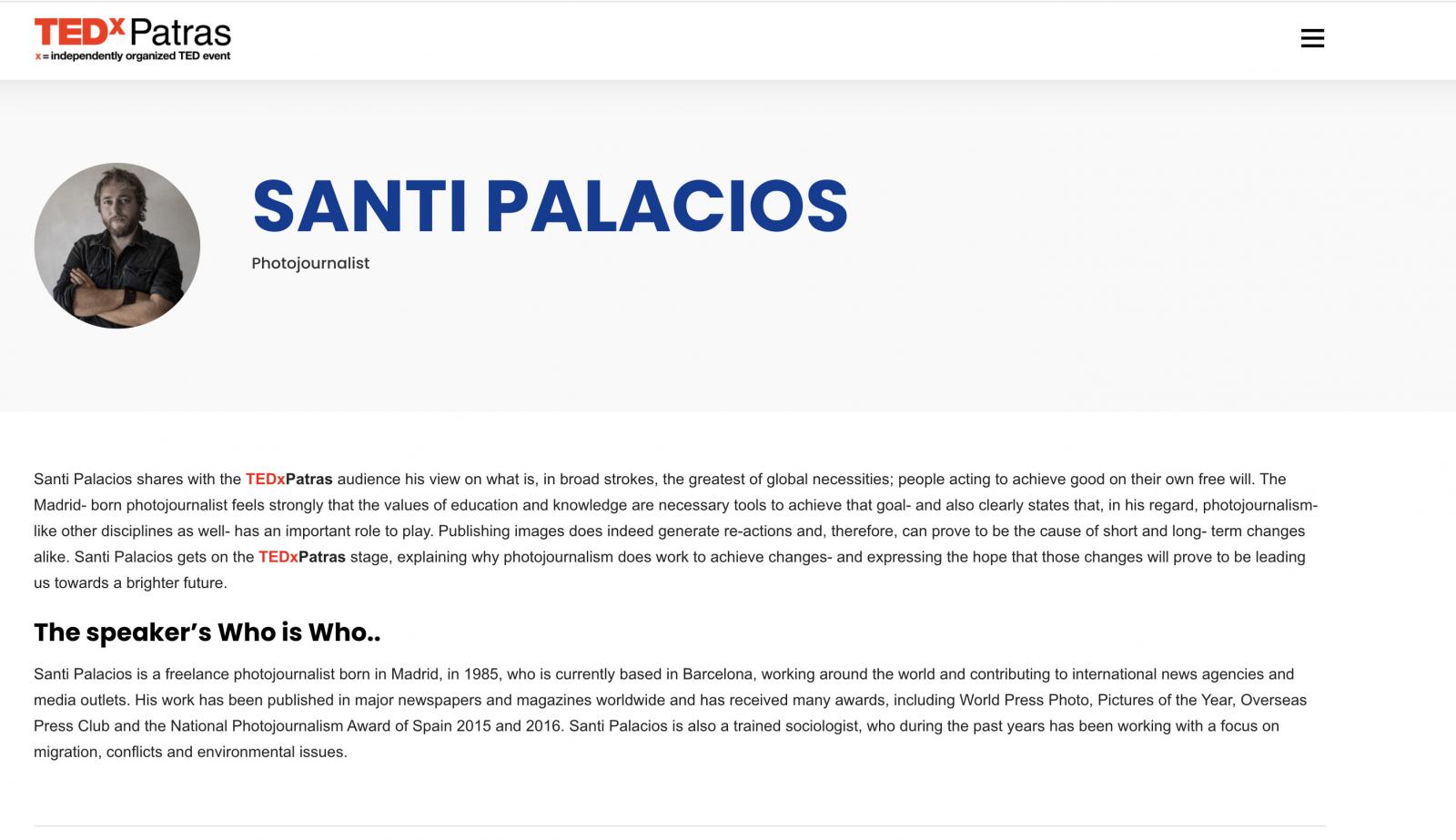 Thumbnail of  Santi Palacios shares with the _nmental issues. Follow the link 