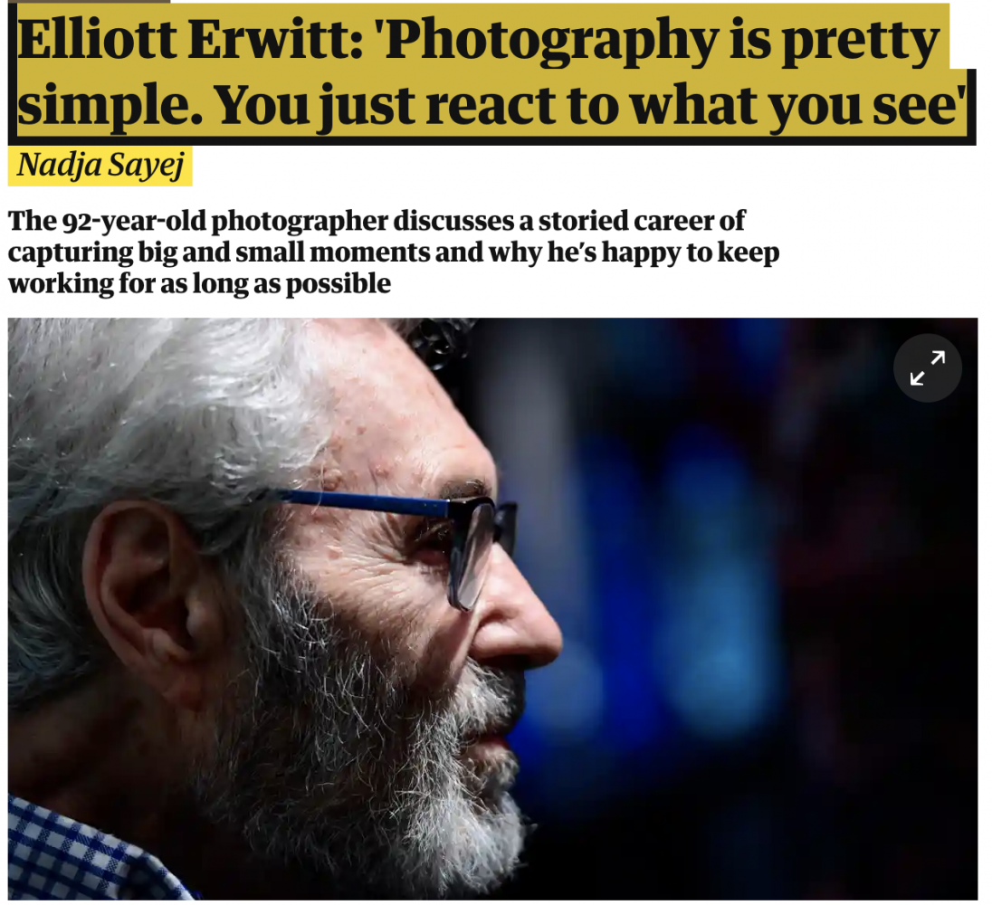 Elliott Erwitt: &lsquo;The ...uel Medina/AFP via Getty Images