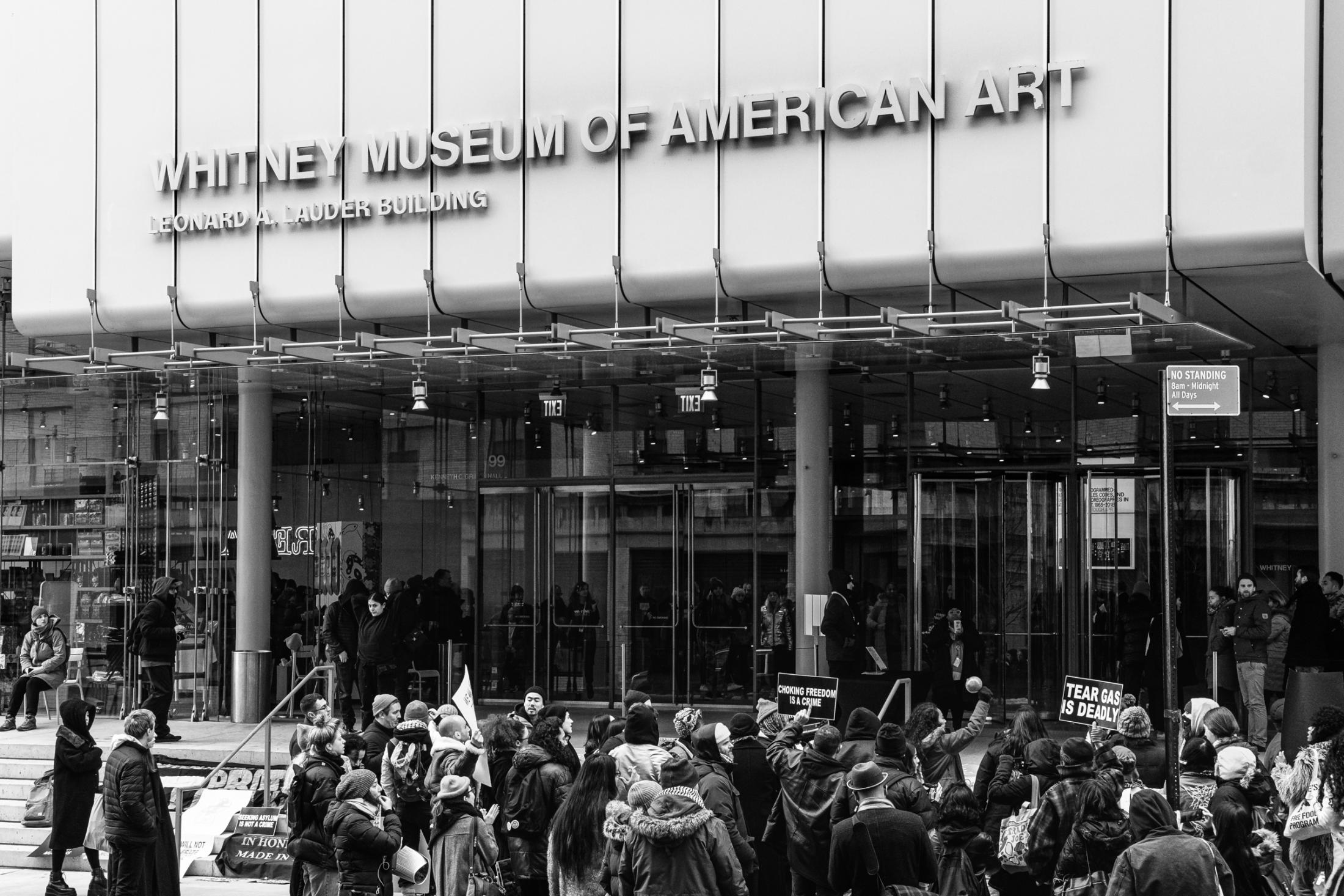  Protest Against Warren Kanders at the  Whitney Museum of American Art