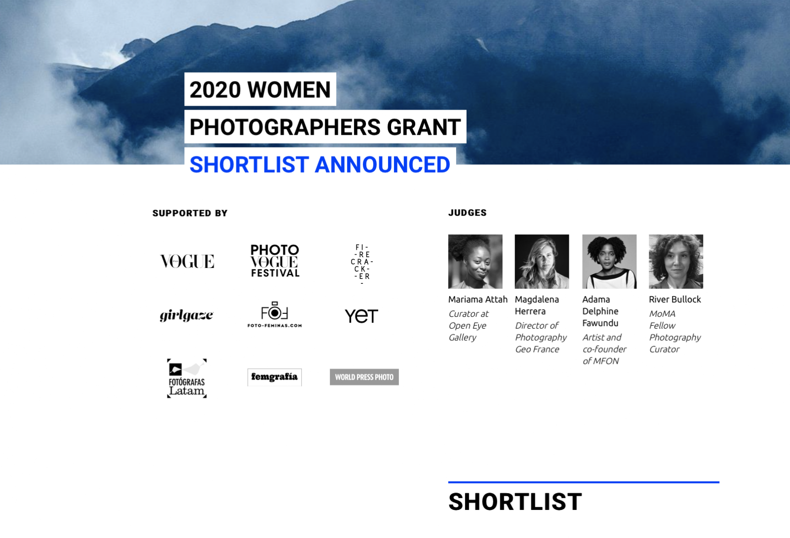 Thumbnail of Shortlisted for the 2020 PH Museum Women Photographers Grant!