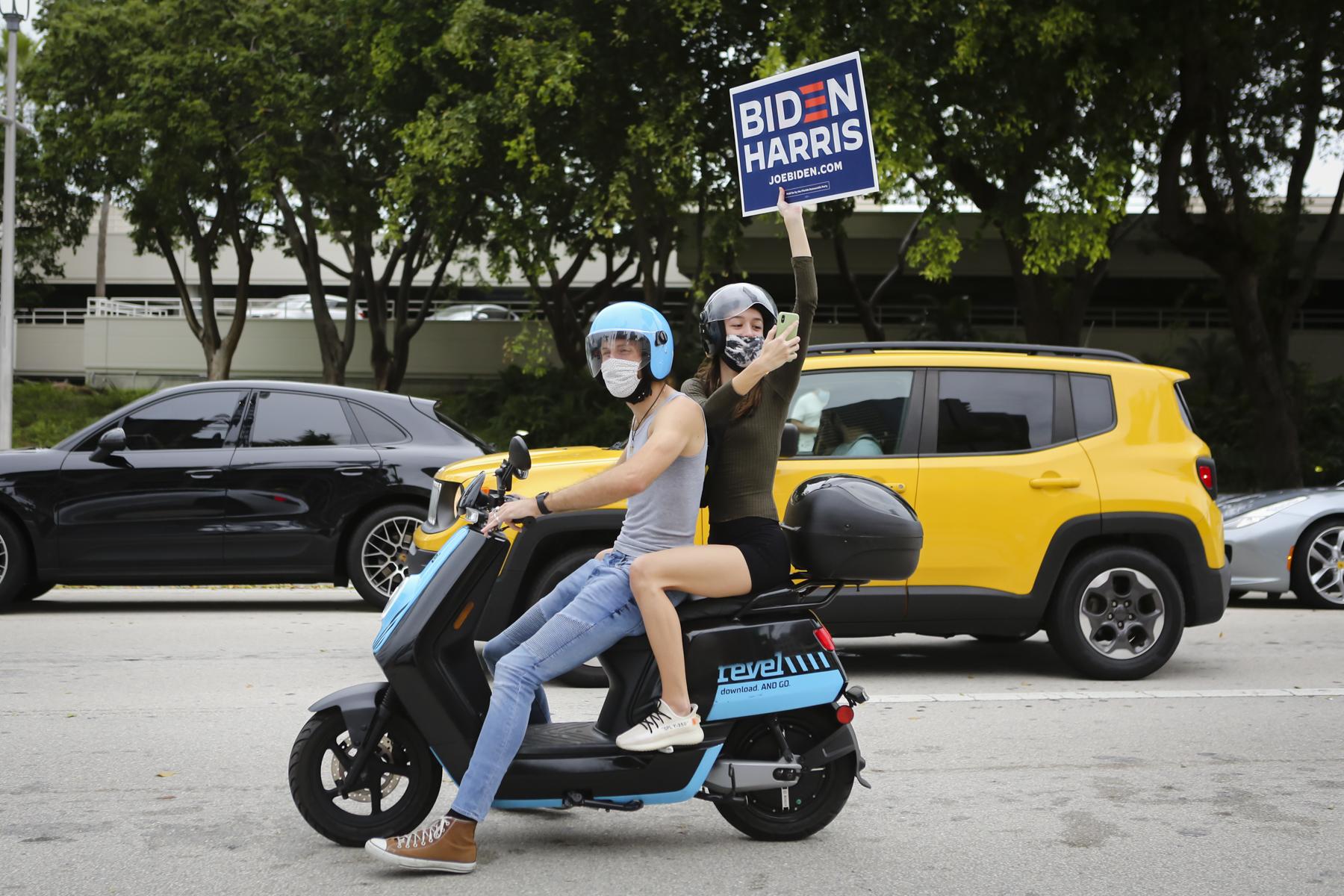 Election 2020 @ Miami, FL - FLORIDA, USA - NOVEMBER 7: Supporters of the Democratic...