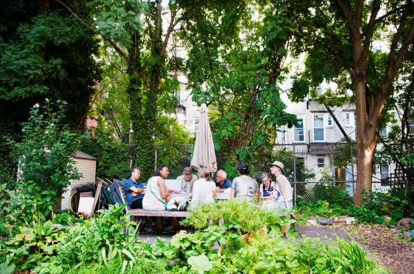 Green Oases in the City - Members of De Colores Community Yard & Garden on 8th...