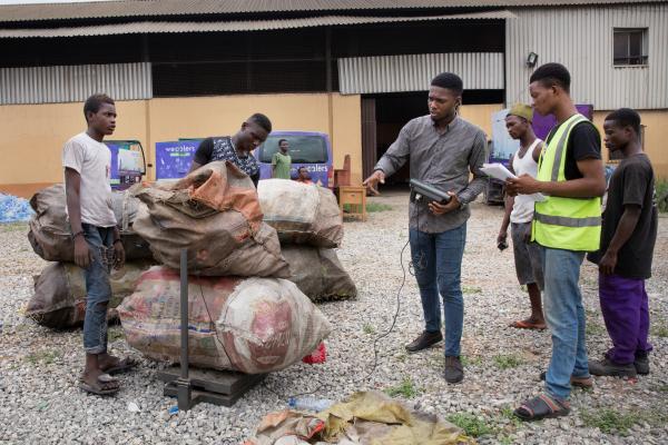 Recycling Lagos  - At the Wecyclers Olusosun facility Charles Eyonomue,...