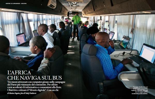 Image from Published - ICT bus in Rwanda. In  Io Donna , Italy. (story by Matteo...