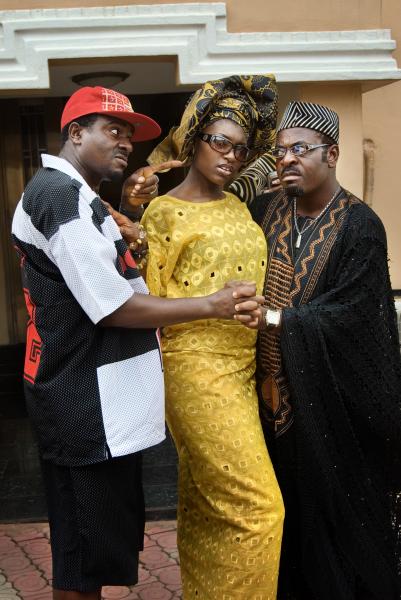 Nollywood: Cinema of Nigeria -  Film actors Emeka Ike and Funsho Adeolu (left and...