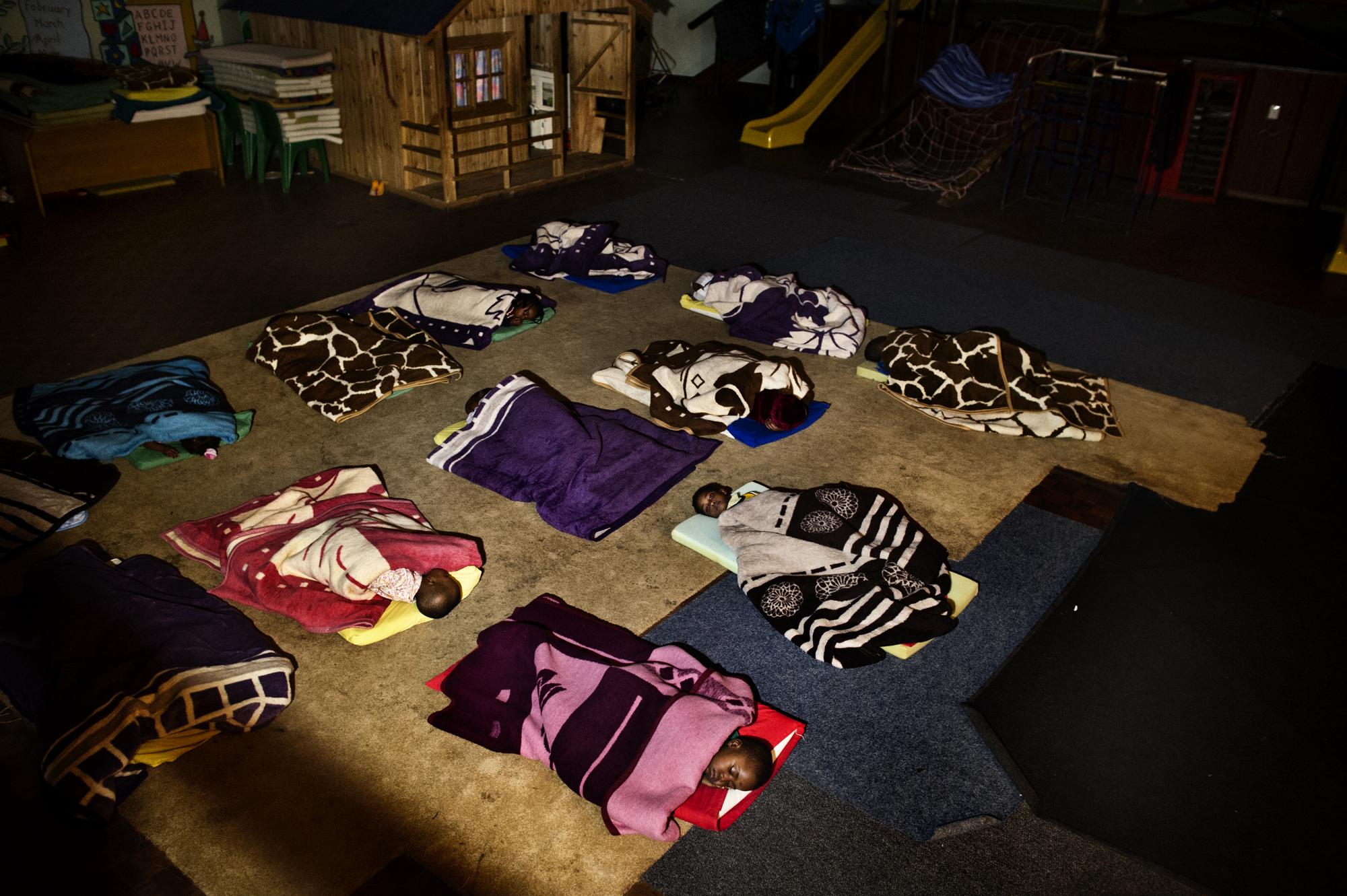Children of the shadows - Johannesburg, South Africa.June 2012Children sleeping...