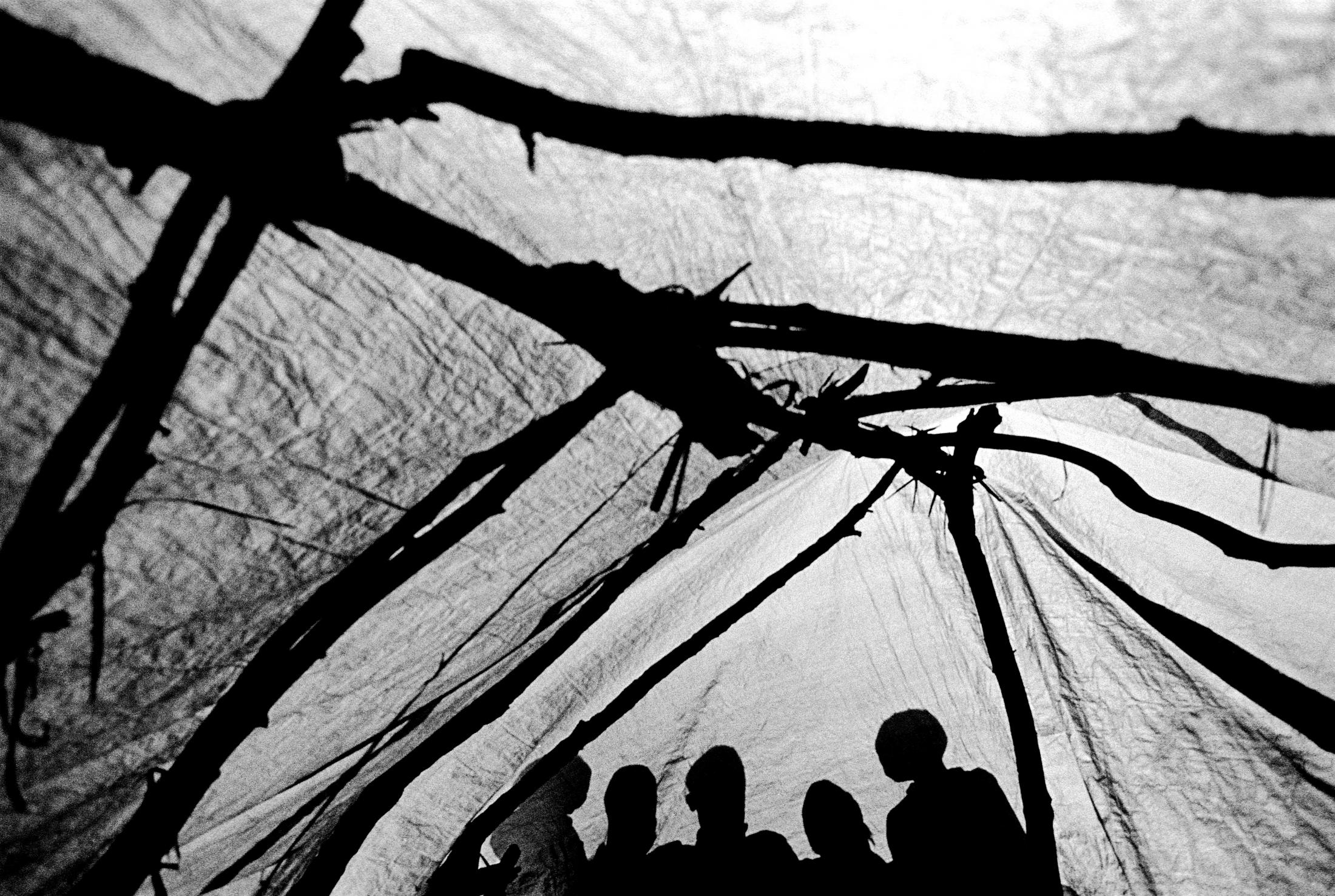 Darfur - SUDAN Nyala, South Darfur A familyï¿½s makeshift tent in...