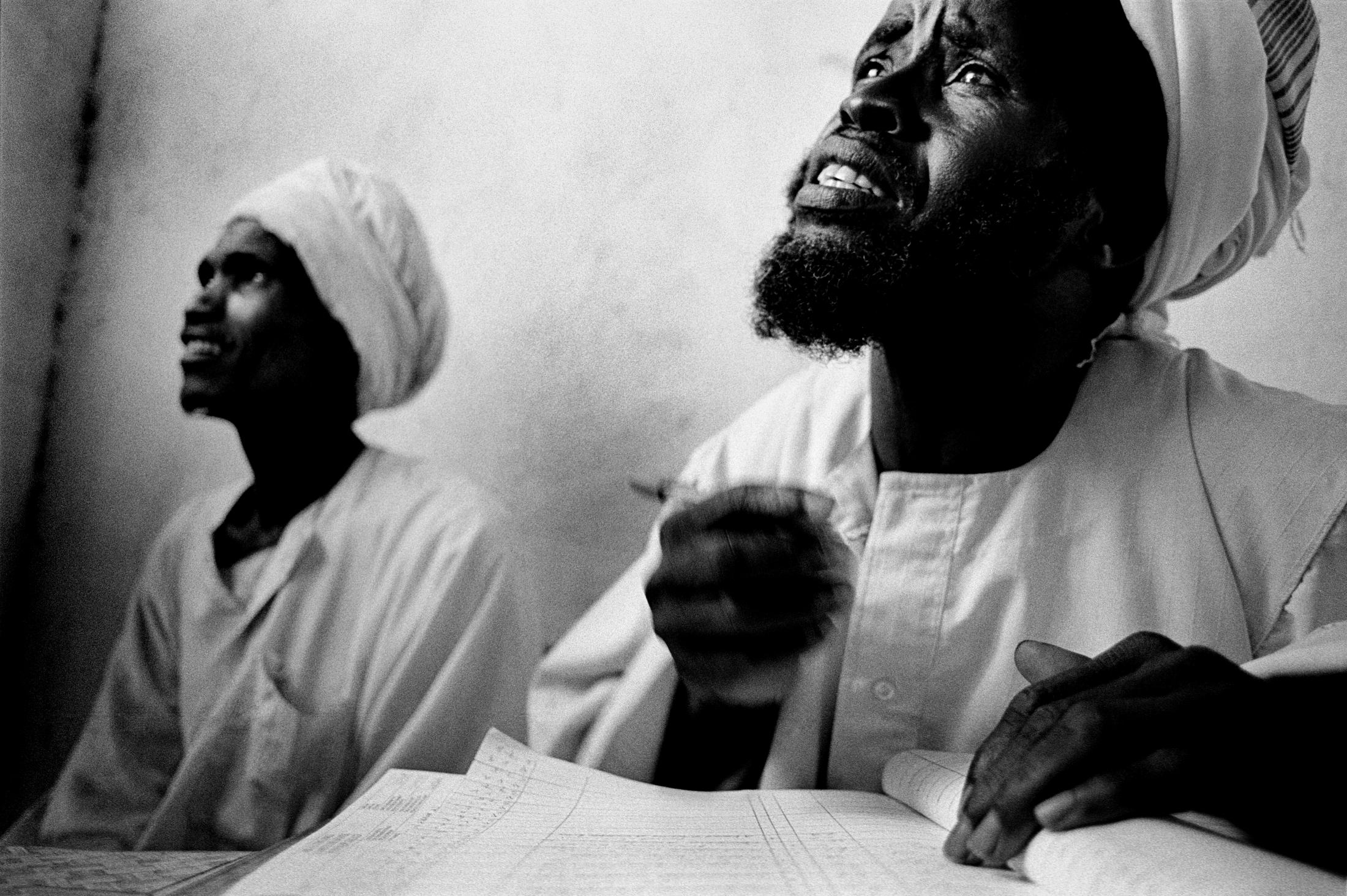 Darfur - SUDAN Golo, Darfur A nurse recording the names of...