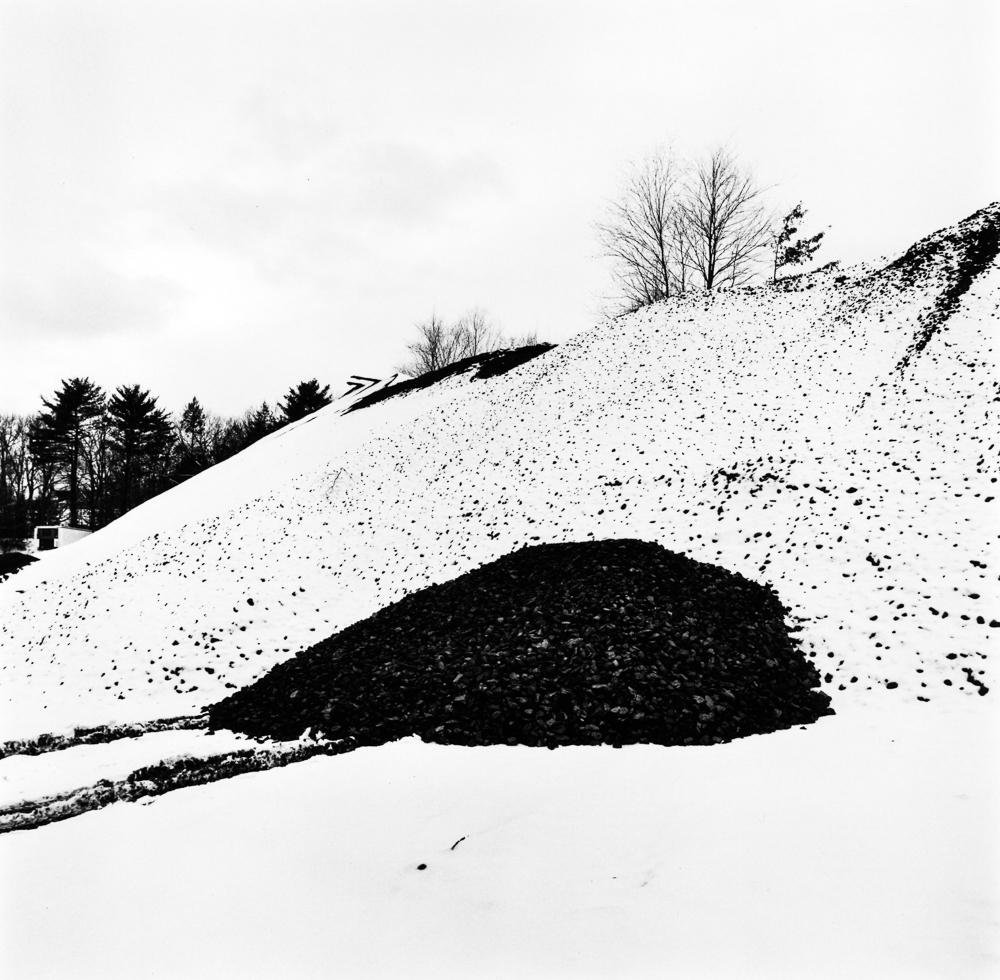 Home/Land -   Anthracite coal in the snow  