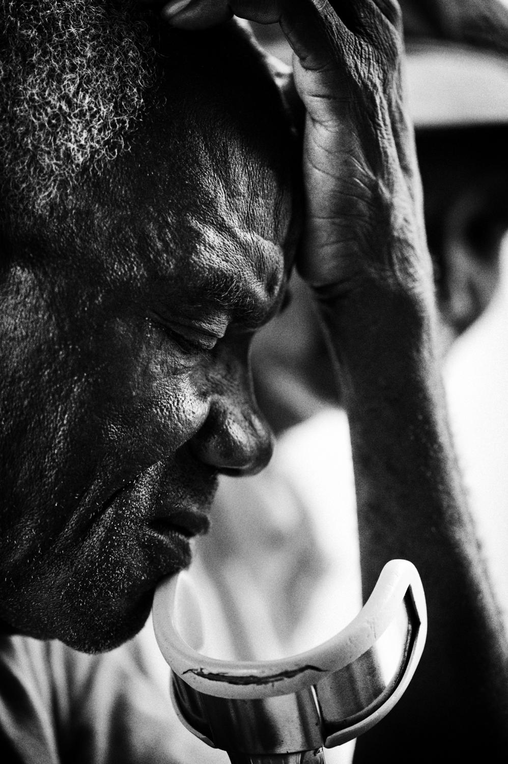 Hospice/ Haiti - Petit Guave, Haiti.
June 2010.
Portrait of an inmate at...