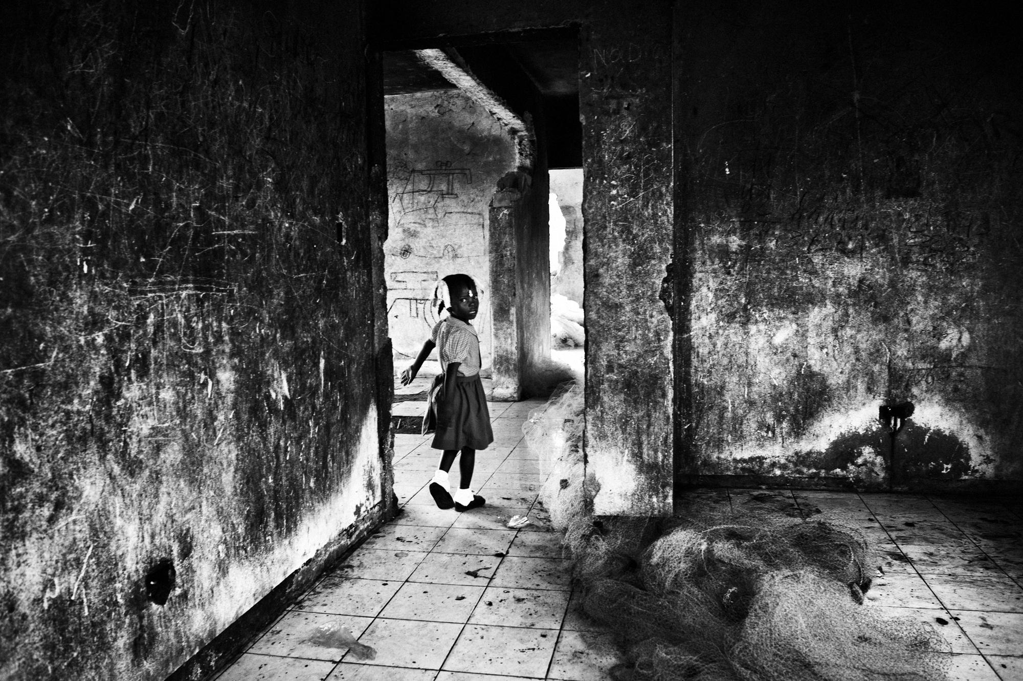 Private hell - Port au Prince.June 2010.A young girl about to go to...