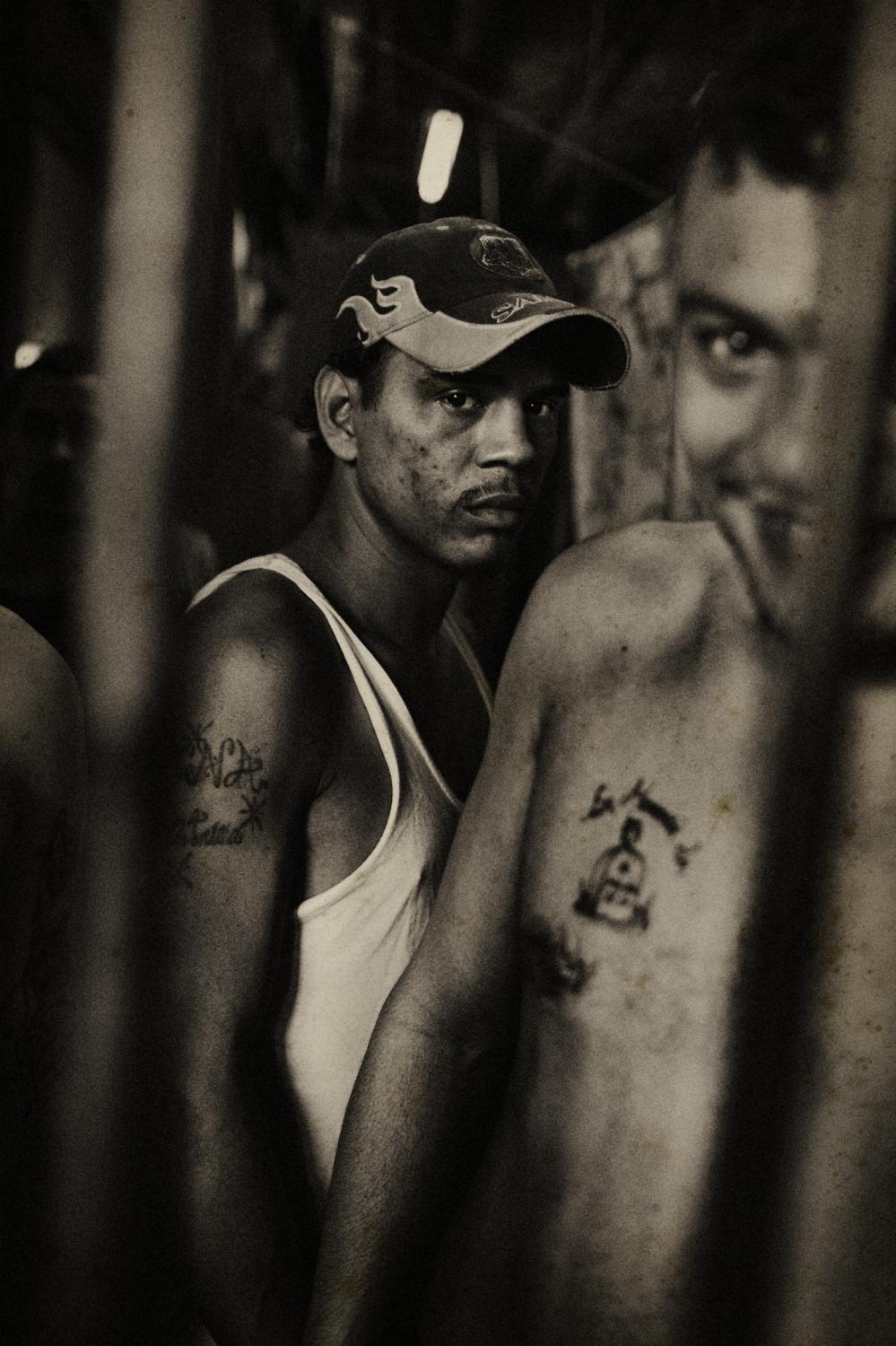 Honduras - Honduras.
February 2008.
Prisoners at San Pedro...