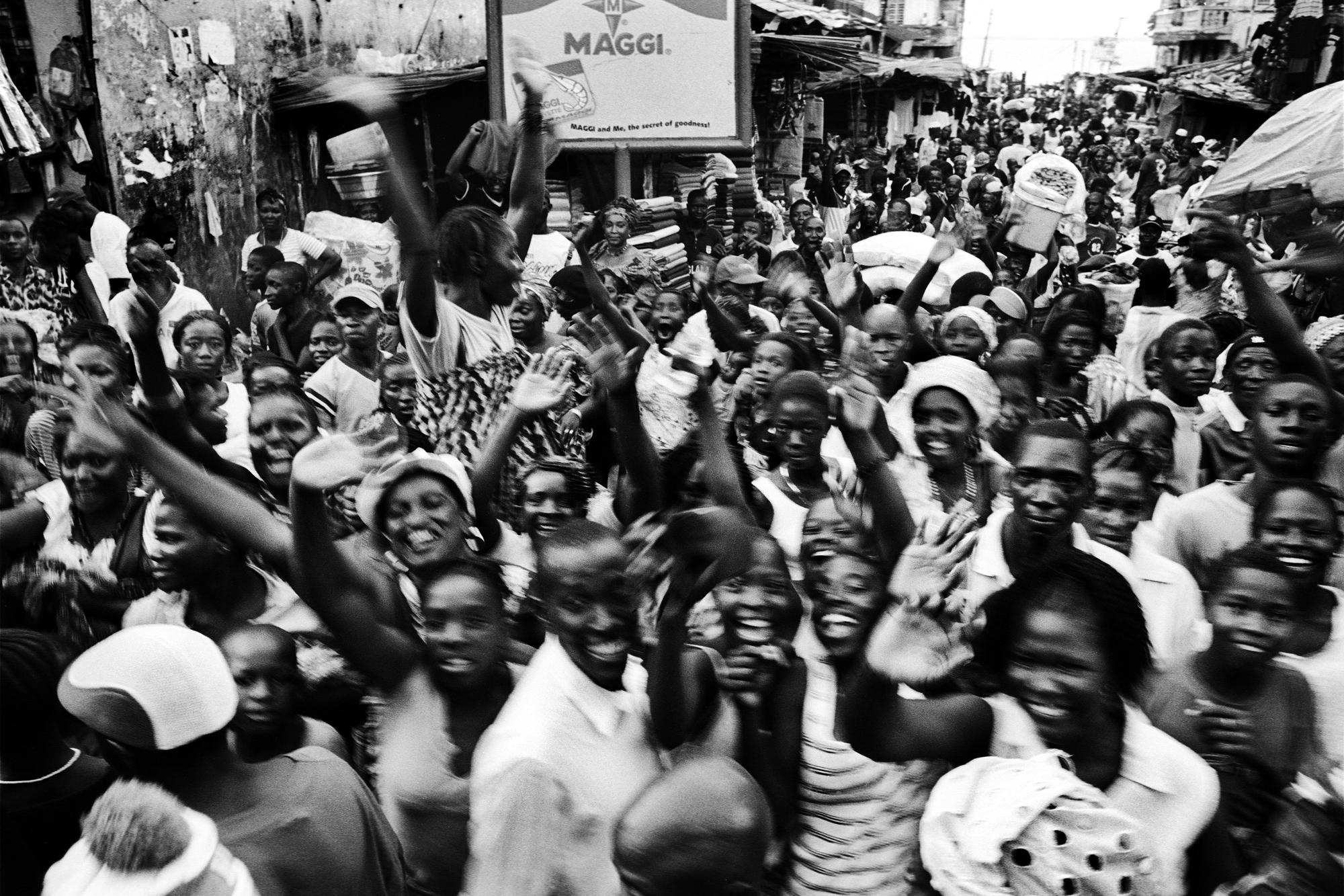 Elections Freetown - Sierra Leone, Freetown. August 2007. People in the...